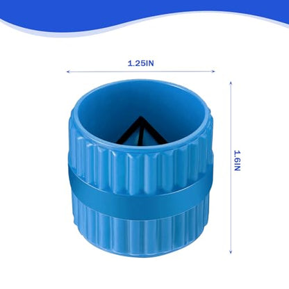 Pipe Reamer Deburring Tool, Inner & Outer for Copper PVC Brass Tubes Blue - color: Blue