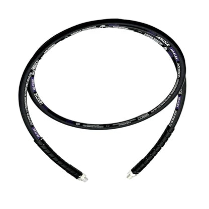 6' 10150psi High Pressure Hydraulic Hose Coupler 3/8" NPT thread Hydraulic Hose Assembly,1/4" ID x 6ft (BLACK, 6' 10150 PSI 3/8")