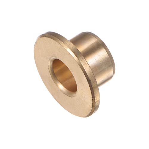 HARFINGTON 2pcs Flange Bearing Sleeve 8mm Bore 12mm OD 10mm Length 2mm Flange Thickness Bronze Bushing Self-Lubricating Bushings Sleeve for Industrial Equipment - size: 8mmx12mmx10mm