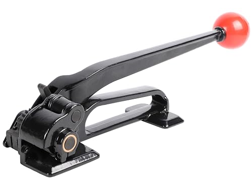 Heavy Duty Steel Strapping Tensioner Tool - for 3/8"-3/4" Metal Banding Tool Tensionining Strapping for 0.012-0.03" Thickness, Strapping Banding Tool for High Tensile Packging