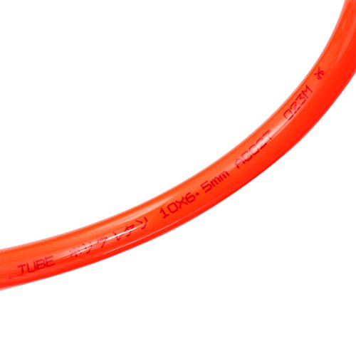 uxcell Pneumatic Air Tubing, 10mm OD x 6.5mm ID 5 Meters 16ft PU Polyurethane Air Compressor Tube Hose Pipe Orange - color: Orange, size: 10mmX6.5mm