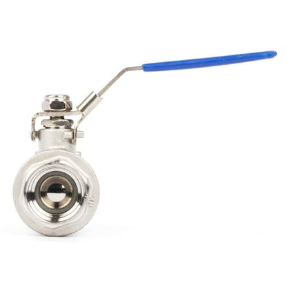 U.S. Solid 1" Lockable Ball Valve – 304 Stainless Steel, Full Port, 1000 WOG, Heavy Duty, Corrosion-Resistant, Female NPT for Water, Oil, Gas, Industrial & Home Use - size: 1 Inch