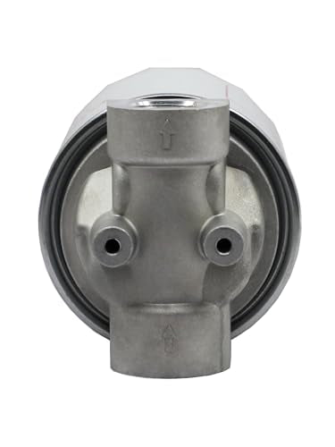 Spin-On Filter Assembly Hydraulic Oil Filter for Petroleum Based Fluids 10 Micron Hydraulic Filter with 15 PSI Bypass 250 PSI, 25 GPM, 3/4” NPTF Inlet/Outlet Port, 1"-12 Thread, 221006