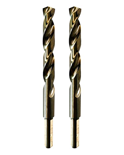 1/2 Cobalt Drill Bit for Stainless Steel and Hard Metal, M35 High Speed Steel Heavy Duty (1/2 Inch x2PCS) Drill Bits. - size: 1/2 in (2PCS)
