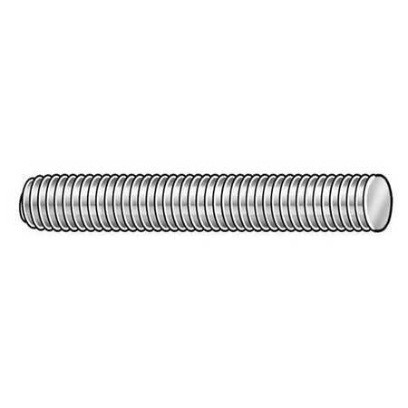 1/4"-20 x 5" 304 Stainless Steel Fully Threaded Studs, 10 pk.