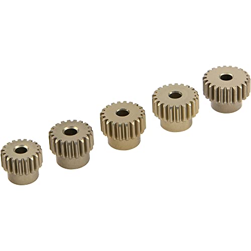 ShareGoo 7075 Aluminum Alloy 48P 3.175mm Pinion Gear Sets 18T 19T 20T 21T 22T Motor Gears Fit 3.175mm (1/8-Inch) Shaft Compatible with HPI Losi Axial Traxxas Tamiya 1/10 RC Car,5Pack