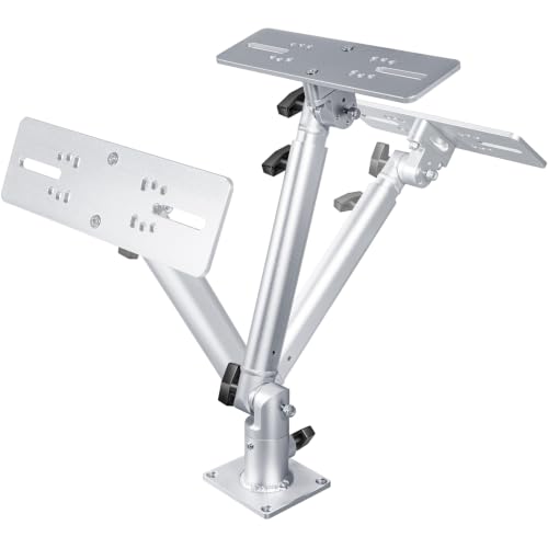 Universal Marine Monitor Mount 350° Swivel 18"–24" Adjustable Height Silver - color: Silver