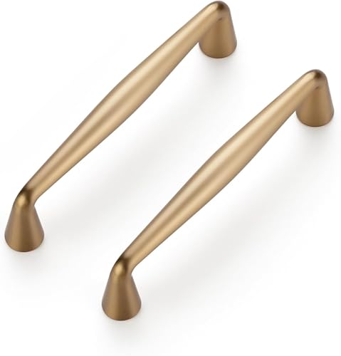 Ravinte Champagne Bronze Cabinet Handles Solid Handles,3-1/2 Inch,5 Pack - color: Champagne Bronze, size: 3-1/2 Inches Hole Center