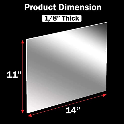 CALPALMY (4-Pack) 11x14 Clear Acrylic Sheet Plexiglass 1/8” Thick, Use for Craft Projects, Signs, Display Cases and More, Cut with Cricut, Engraver, Saw or Hand Tools – No Knives - color: Clear, size: 11"x14", 1/8" Thick
