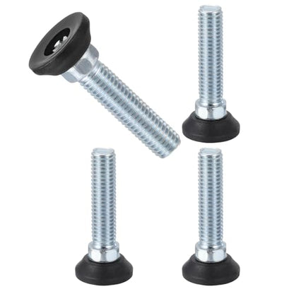 uxcell 1/2"-13 Thread Furniture Feet Levelers, 4Pcs, 50mm, Black - size: 1/2"-13 50mm