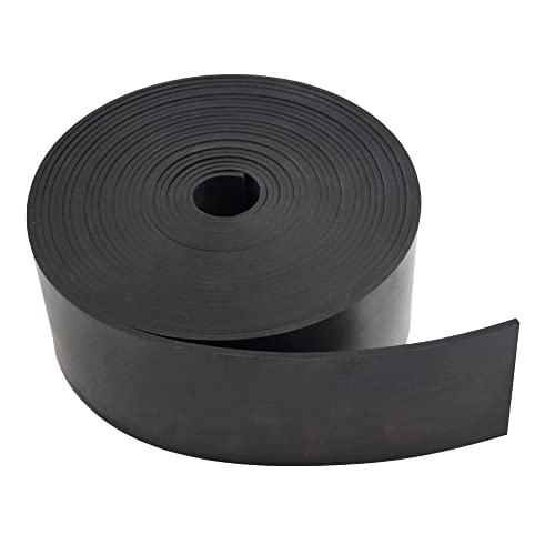 DOBTIM Solid Rubber Strips Neoprene Rubber Weather Stripping for Garage Door Seals Under Bottom,Top, Sides, Not Include Sealant/Adhesive (W:3 in x T: 1/8 in x L: 25 Ft) - size: 3" X 25', style: .125" thick(No Adhesive）