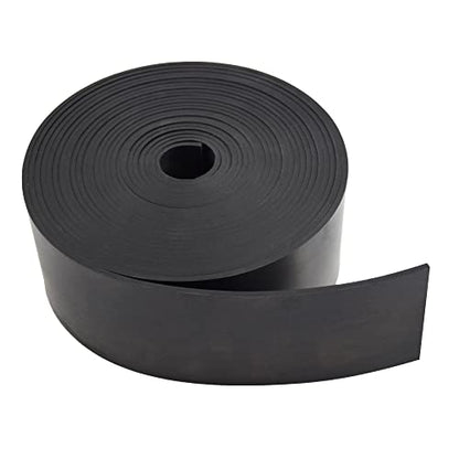 DOBTIM Solid Rubber Strips Neoprene Rubber Weather Stripping for Garage Door Seals Under Bottom,Top, Sides, Not Include Sealant/Adhesive (W:3 in x T: 1/8 in x L: 25 Ft) - size: 3" X 25', style: .125" thick(No Adhesive）