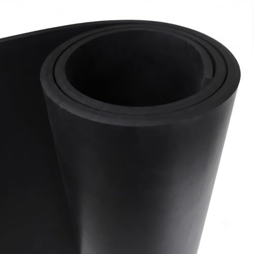 Small Parts 33-005-375-036-120 General Purpose Rubber, 50A Durometer, Smooth Finish, No Backing, 3/8" Thickness, 36" Width, 120" Length, Black
