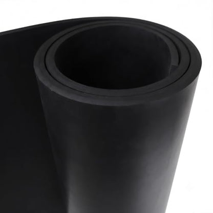 Small Parts 33-005-375-036-120 General Purpose Rubber, 50A Durometer, Smooth Finish, No Backing, 3/8" Thickness, 36" Width, 120" Length, Black