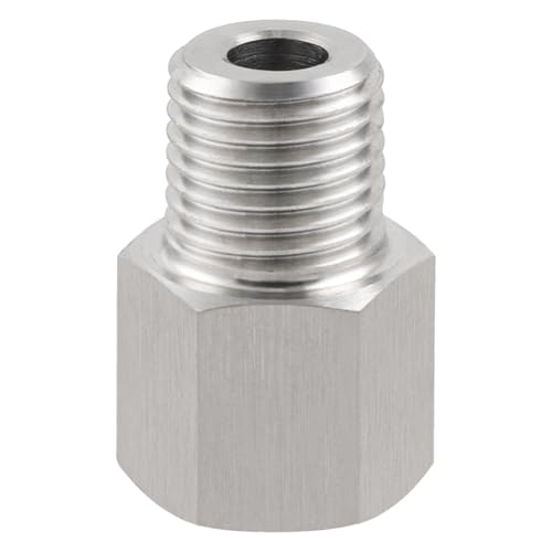 304 Stainless Steel Pressure Gauge Adapter M22*1.5 Female x 3/4" MNPT 1pc - size: 3/4" x 22*1.5