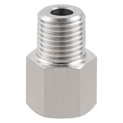 304 Stainless Steel Pressure Gauge Adapter 1/2" FNPT x M14*1.5 Male 1pc - size: 1/2" NPT Female x M14*1.5 Male