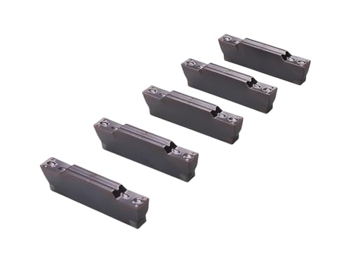 DLTOOLS Industrial MGMN300 PVD Coated(Black&Grey) CNC Grooving Carbide Inserts Cutting Tools for Steel,10pcs - size: DL-MGMN300, style: PVD Coated(black&grey)