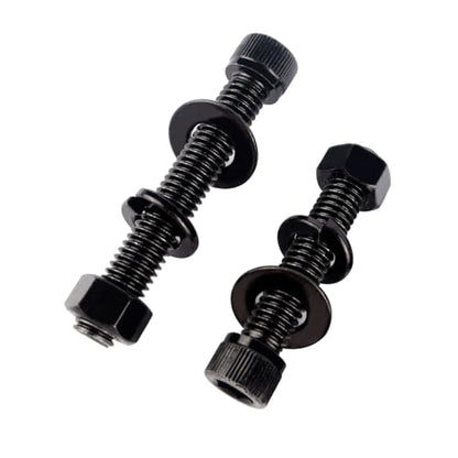 1/2-13 x 2 Socket Head Cap Screws Allen Hex Bolts with Hex Nuts and Flat & Lock Washers, 304 Stainless Steel Machine Thread, 4Sets Black - color: Black, size: 1/2-13 x 2" (4Sets)