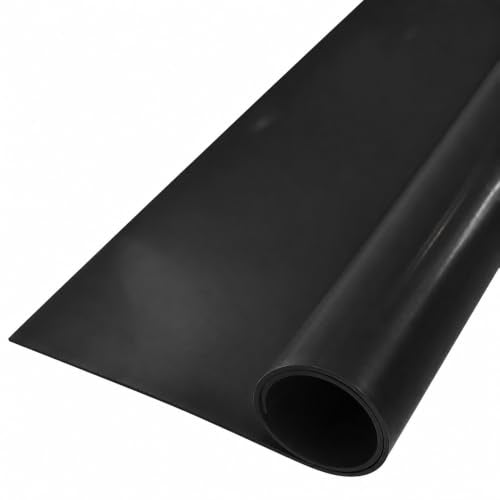 Nitrile Commercial Grade Rubber Sheet, Black, 60A, 0.125" x 24" x 36" - size: 24 x 36 x 0.125 in.