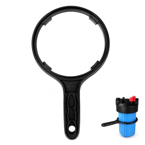 Heavy Duty Water Filter Wrench 6.38 Inch Max Inner Diameter for Big Blue Style Filter Housings, Fits 4.5 x 10 and 4.5 x 20 Cartridges, PP Filter Housing Removal Tool for RV and Whole House Systems