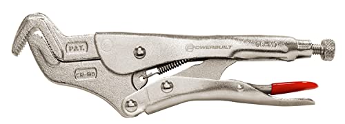 Powerbuilt 9-Inch Parrot Nose Pliers Hand Tool, Adjustable Locking Jaw, Non-Slip Grip on Pipes and Bolts, Car Vehicle Repair, Sinks, Home Improvement Tools - 642896