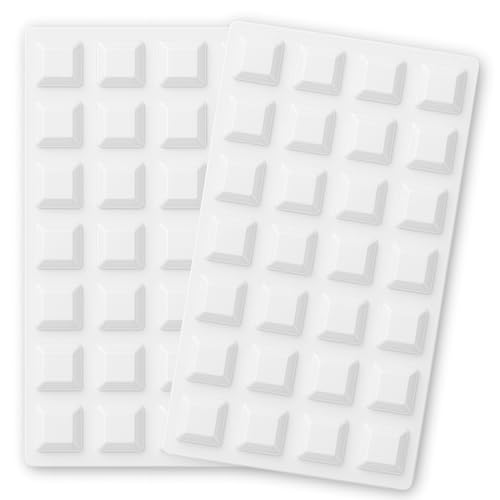 White Large Trapezoid Bumper Feet (56 Pack) Self Stick Bumper Pads - Adhesive Tall Square Bumpers for Electronics, Speakers, Laptop, Appliances, Furniture, Computers - color: White, size: 56pc Large