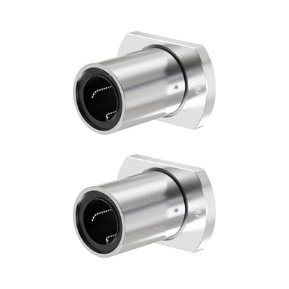 2PCS LMH10UU Two Side Cut Flange Linear Ball Bearings, 10mm Bore Dia, 19mm OD，29mm Length with Double Side Rubber Seal for CNC,3D Printer - size: LMH10UU Size 10x19x29mm