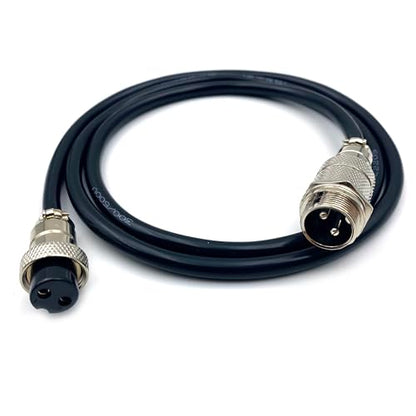 3.28 ft GX16 2 Pin Male to Female Cable, GX16 2Pins Female to Male Head Aviation Cordset Electrical Connector Panel Mount Circular Metal Adapter Cordset for Ships 7A 220V 18AWG (1meter) - size: GX16 2Pin