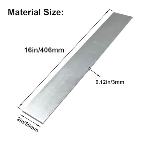 2 Pcs 1/8" X 2" Square Aluminum Flat BAR 16" Long .6061 Aluminium, 3mm X 50mm X 406mm Aluminum Flat Plate, T6511 Solid New Mill Stock - size: 1/8"X 2"X16", style: 16inches