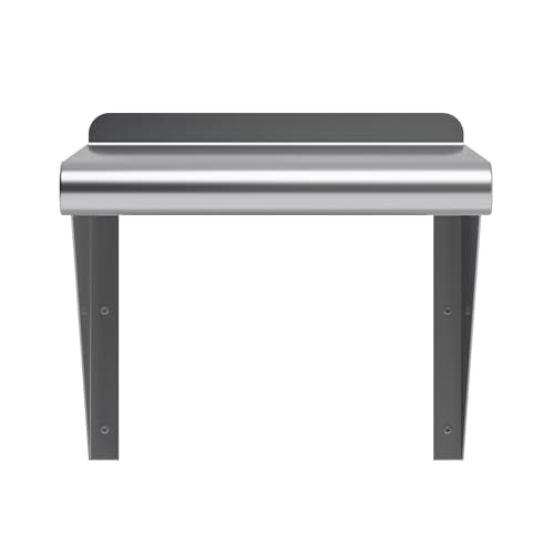 AmGood 12 in. Deep x 12 in. Wide Stainless Steel Wall Mount Shelf with Backsplash - Small Appliance & Tool Storage | NSF 18-Gauge 430, Holds 185 lbs | Bullnose Edge, Brackets Included - size: 12 in. x 12 in.