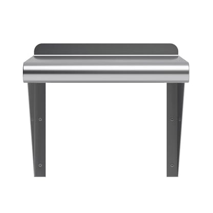 AmGood 12 in. Deep x 12 in. Wide Stainless Steel Wall Mount Shelf with Backsplash - Small Appliance & Tool Storage | NSF 18-Gauge 430, Holds 185 lbs | Bullnose Edge, Brackets Included - size: 12 in. x 12 in.