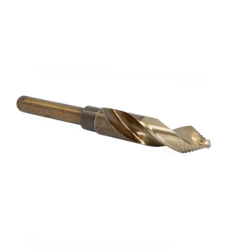 Drill America 3/4" Cobalt Stepped Drill Bit with 1/2" Reduced 3-Flat Shank, Gold Oxide Finish for Drilling Acrylic, Steel, Hard Metals, GSC Series - size: 3/4"