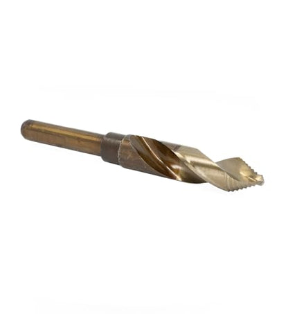 Drill America 3/4" Cobalt Stepped Drill Bit with 1/2" Reduced 3-Flat Shank, Gold Oxide Finish for Drilling Acrylic, Steel, Hard Metals, GSC Series - size: 3/4"