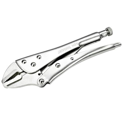 Curved Jaw Locking Pliers 10-Inch, Adjustable Vise Grips with Wire Cutter, Chromium-Vanadium Steel Vice Grips for Clamping, Welding, and Pipe Work - size: 10-Inch