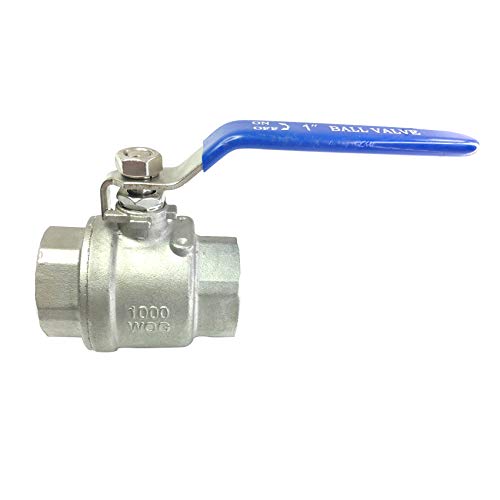 1" Female Ball Valve NPT Thread 316 Stainless Steel Full Port Ball Valve WOG1000 - size: 1 Inch