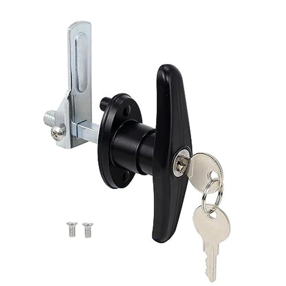 Keyed-Alike Locking T-Handle Kit for Truck Camper Shell/Cap & Topper - Black T-Handle Lock Set with Door Compatibility (Left) ﻿ - style: Matching Set(Left)