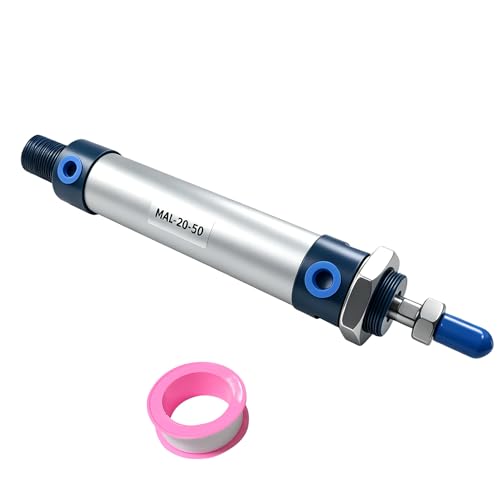 CG WEITENG Pneumatic Mini Pneumatic Cylinder MAL Single Rod Aluminum Double Acting Pneumatic Cylinder 20mm Bore 50mm Stroke(MAL20x50) - color: MAL-20 mm, size: 50 mm