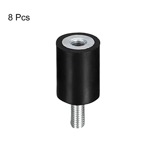 uxcell Rubber Mounts 8pcs M5 Male/Female Vibration Isolator Shock Absorber, for Garage Motor Air Compressor Car Boat Bobbins, D15mmxH20mm - size: M5x15mmx20mm