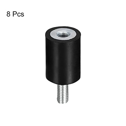 uxcell Rubber Mounts 8pcs M5 Male/Female Vibration Isolator Shock Absorber, for Garage Motor Air Compressor Car Boat Bobbins, D15mmxH20mm - size: M5x15mmx20mm