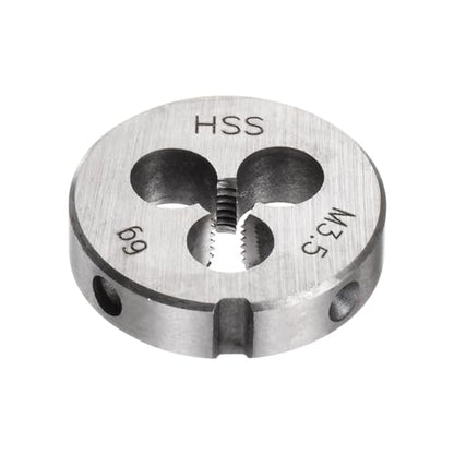 uxcell Round Threading Dies, Metric M3.5 x 0.6 Thread (Right Hand), High Speed Steel (HSS) Screw Cutting Die Repair Tool - size: M3.5 x 0.6