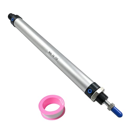 CG WEITENG Pneumatic Mini Pneumatic Cylinder MAL Single Rod Aluminum Double Acting Pneumatic Cylinder 16mm Bore 150mm Stroke(MAL16x150) - color: MAL-16 mm, size: 150 mm