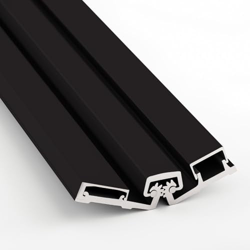 MorningRo 1 Pcs 83" Aluminum Continuous Hinge for Door, Black - color: Black