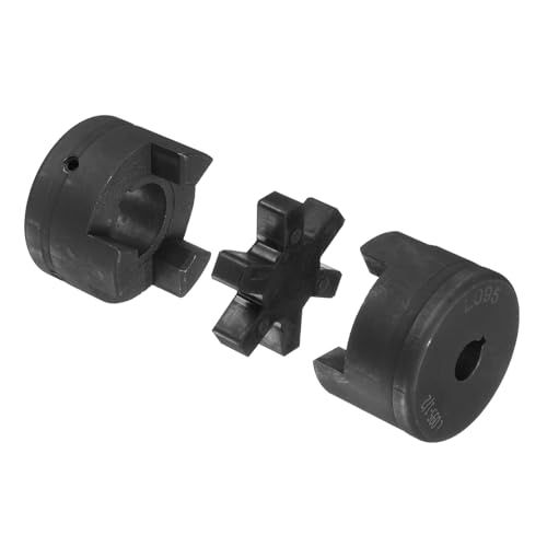 uxcell 1/2" to 1" L095 Flexible 3-Piece L-Jaw Coupling Coupler Set & Buna-N NBR Rubber Spider for Log Splitter Hybrid Equipment - size: 1/2 " to 1"