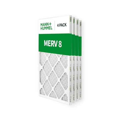 MANN+HUMMEL 12x24x1 MERV 8 Pleated 1" AC Furnace Air Filter. 4 Pack - style: 12 x 24 x 1