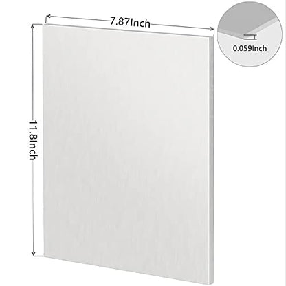 304 Stainless Steel Sheet,Mirror Surface Polishing Finish, Metal raw Materials-200X300MM Thick:1.5mm - size: Thick:1.5mm