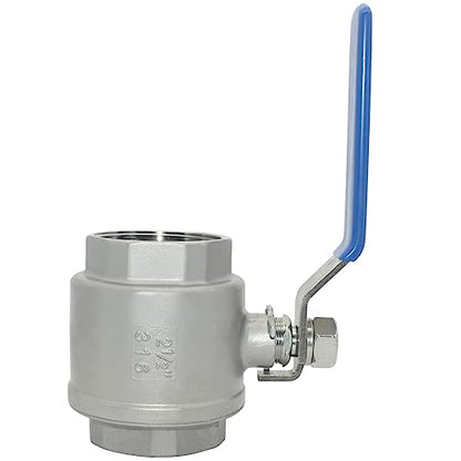 DAN SPEED 2-1/2" NPT Female 316 Stainless Steel Full Port Ball Valve Vinyl Handle WOG1000 (2-1/2 inch) - size: 2-1/2 inch 1 piece