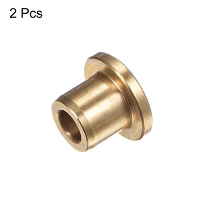 HARFINGTON 2pcs Flange Bearing Sleeve 5mm Bore 9mm OD 10mm Length 2mm Flange Thickness Bronze Bushing Self-Lubricating Bushings Sleeve for Industrial Equipment - size: 5mmx9mmx10mm