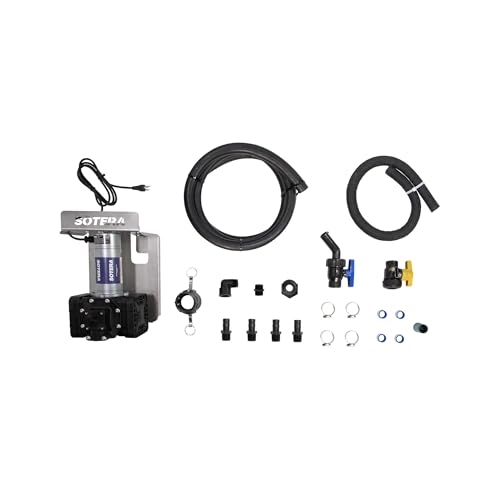 Fill-Rite SS470B 115V AC Chemical Transfer Pump Bundle with IBC Mount, Hose, & Suction Pipe - Heavy Duty Viscous Fluid Transfer Pump - Supports Continuous Usage, Dry Runs & Quiet Operation - style: 115V Tote Mount