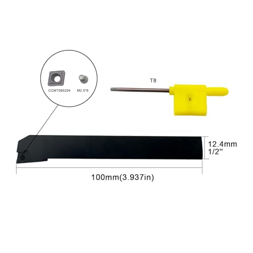 1/2in Indexbale Tunring Tool Holders with CCMT Carbide Inserts - size: SDJCR/L+CCMT21.51
