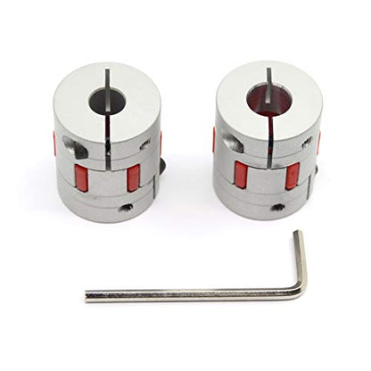 2PCS 8mm to 10mm Aluminium Plum Flexible Shaft Coupling D25 L30 8x10mm Connector Flexible Coupler for 3D Printer CNC Machine and Servo Stepped Motor（8x10mm） - style: 8-10mm